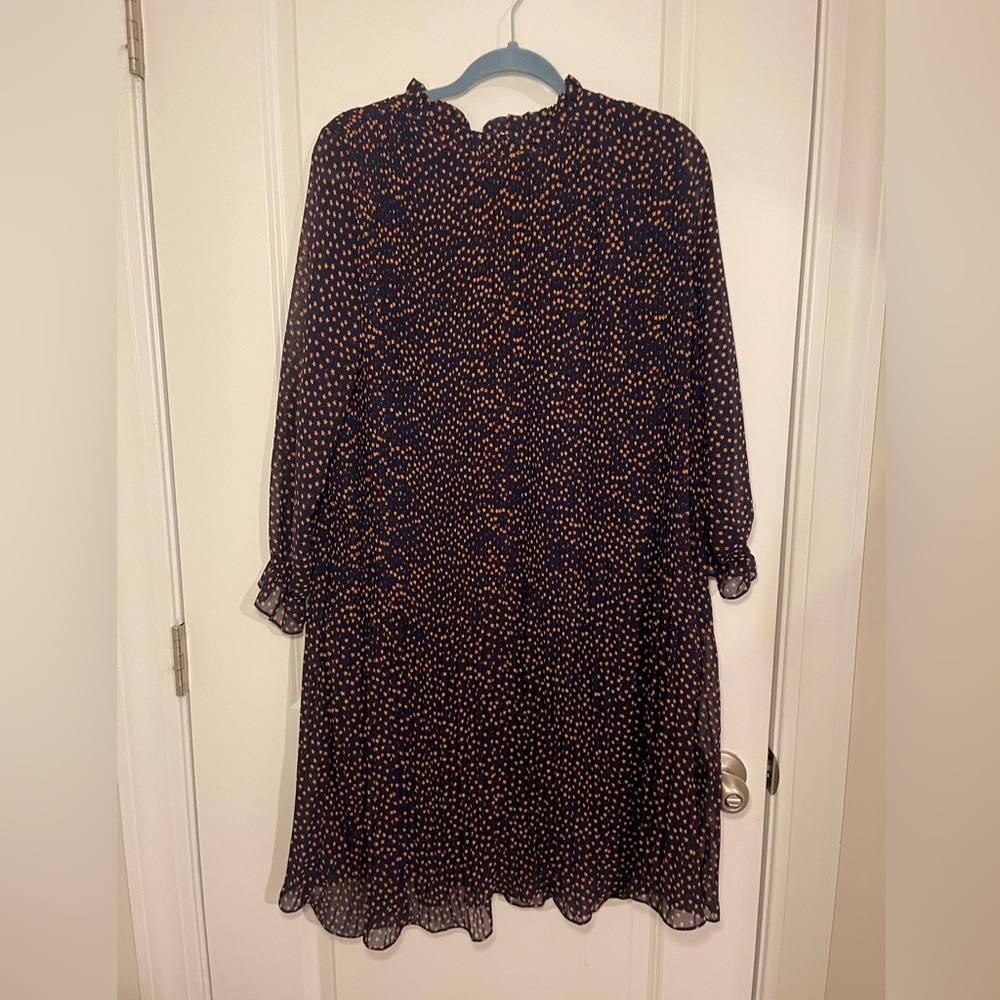 🆕NWT Women’s Anthropologie Seen Worn Kept Vega Pleated Mini Dress Navy Size 6 - Picture 6 of 14